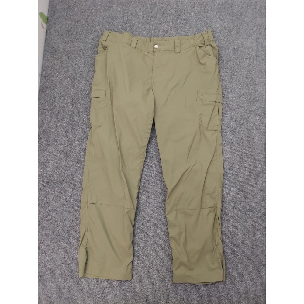 Duluth Hiking Pants Women 22W x 31 Olive Green Stretch Cargo Dry On Fly Outdoor